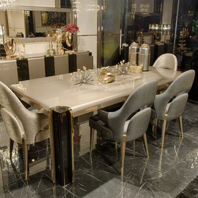 Bosphorus Collection Luxury Dining Room, Dining Table, Chair and Console