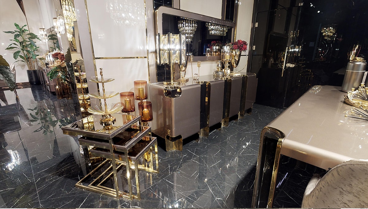 Bosphorus Collection Luxury Modern Zigon Trestle and Console