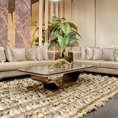 Diamond Collection Luxury Living Room, Couch and Coffee Table