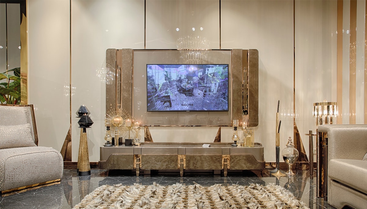 Diamond Collection Modern Luxury TV Stand