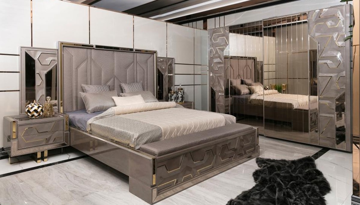 Gustora Collection Luxury Bedroom, Bed and Wardrobe