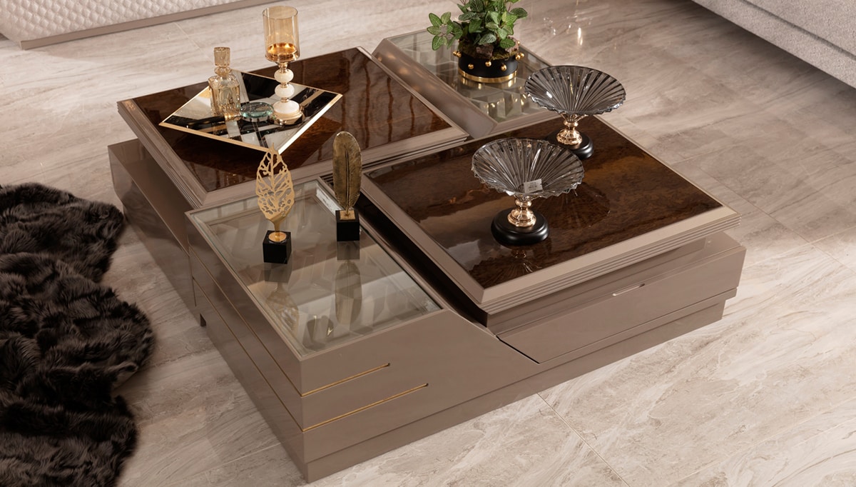 Portonas Collection Modern Luxury with Glass Design Coffee Table