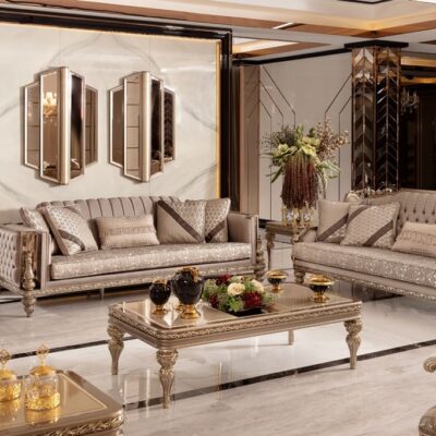 Suite Collection Luxury Living Room, Couch, Armchair and Coffee Table