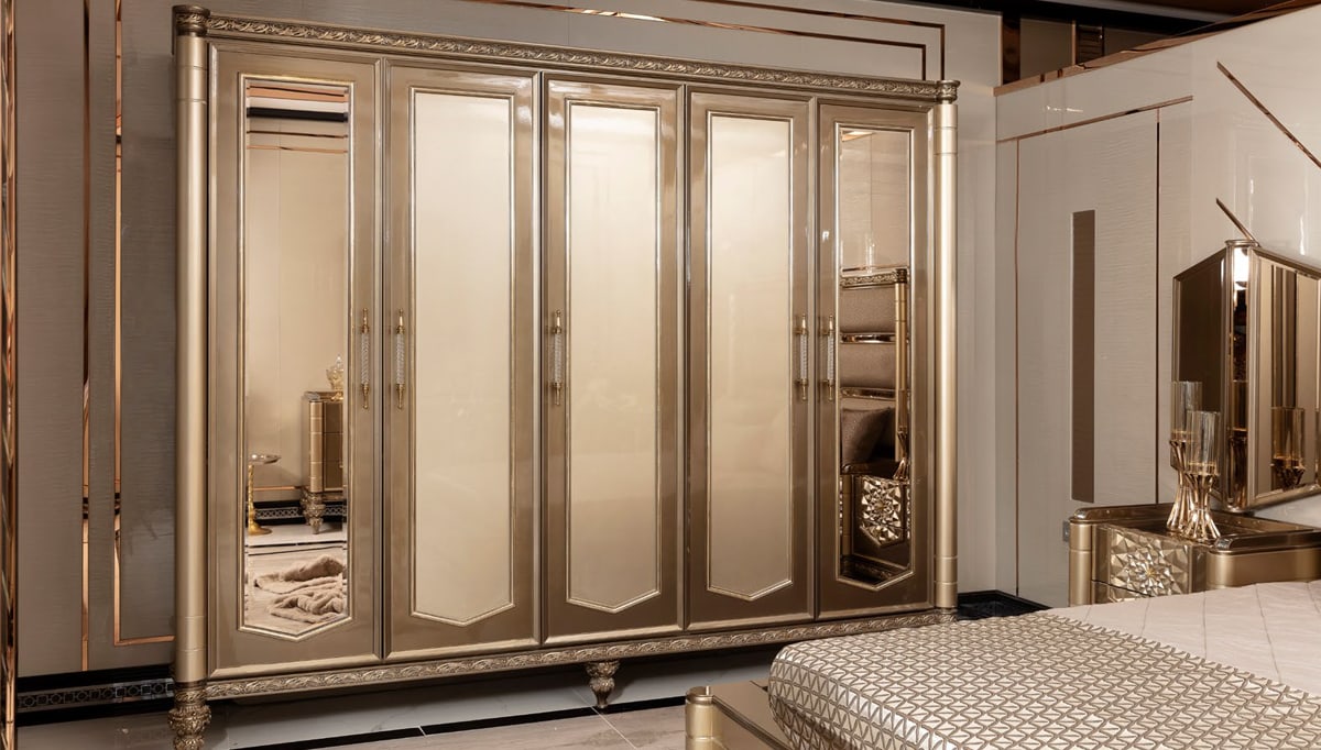 Suite Collection Modern Luxury Mirrored Wardrobe