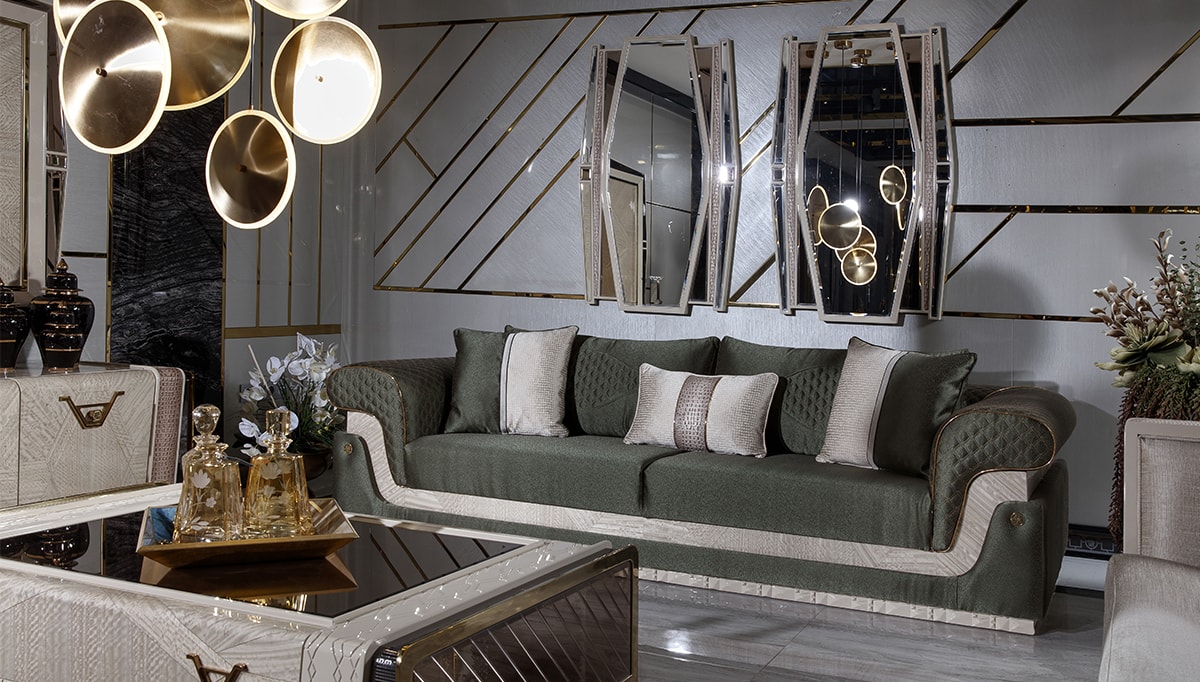 Tudora Collection Modern Luxury Sofa and Coffee Table