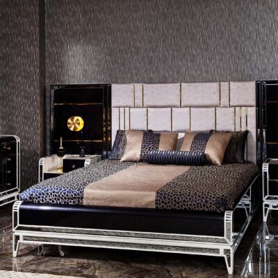 Florina Collection Luxury Bedroom Bed Dresser and Nightstand