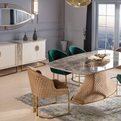 Olivia Luxury Dining Room Wide Angle